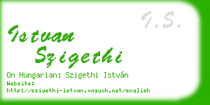 istvan szigethi business card